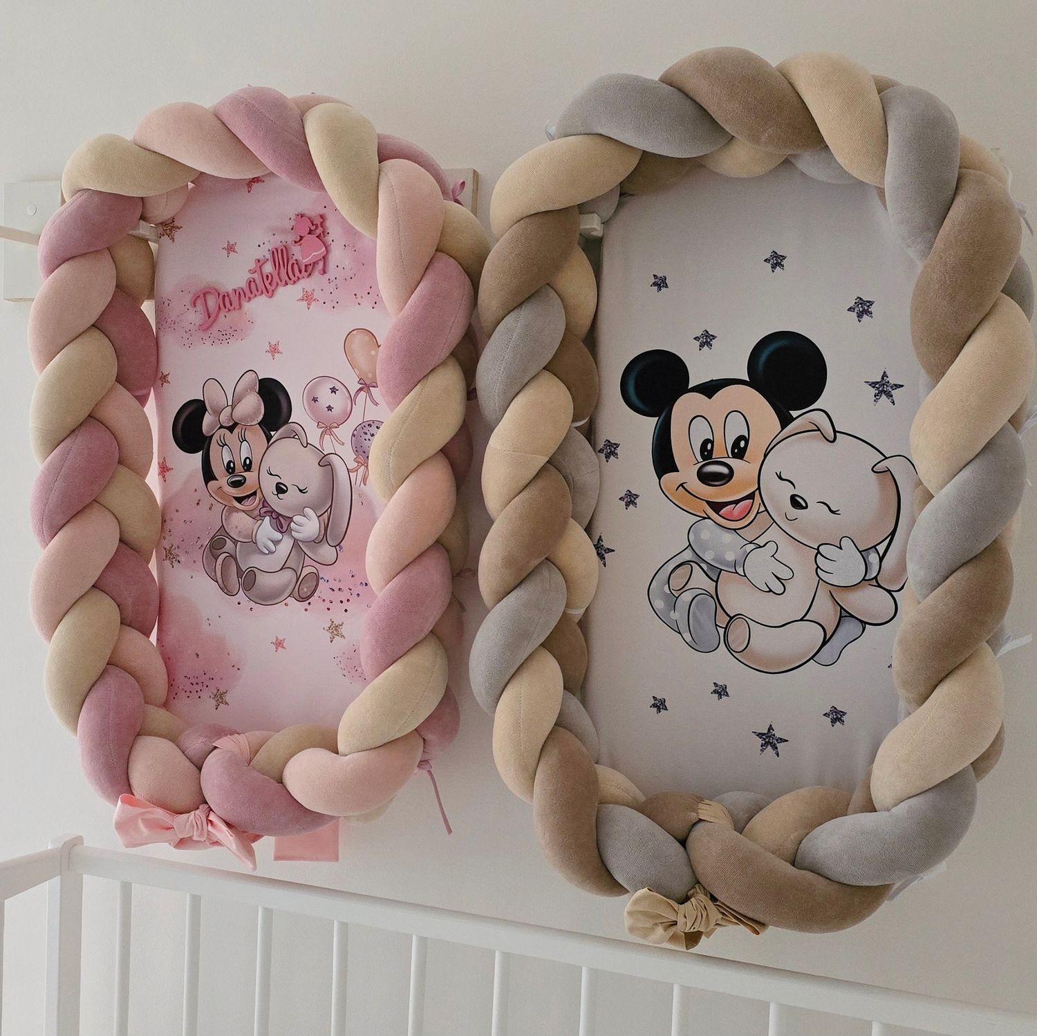 Riduttore Intrecciato Mickey Mouse+ Cuscino Neonato Riduttore Intrecciato Mickey Mouse+ Cuscino Neonato