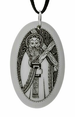 Saint Andrew the Apostle Oval Handmade Porcelain Pendant