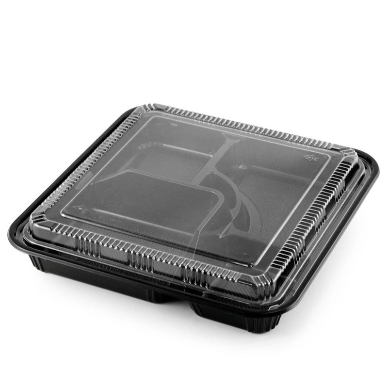 SUSHI BENTO BOX CONTAINER 10.4&quot;x10.4&quot; QTY 100 #TZ-307 ( 10&#39;5/8 X10&#39;5/8 X 1&#39;1/2)