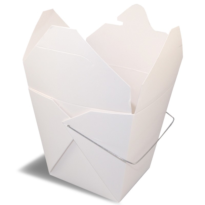 PINTS 26OZ PAPER PAILS PLAIN WHITE W/WIRED HANDLE QTY 500