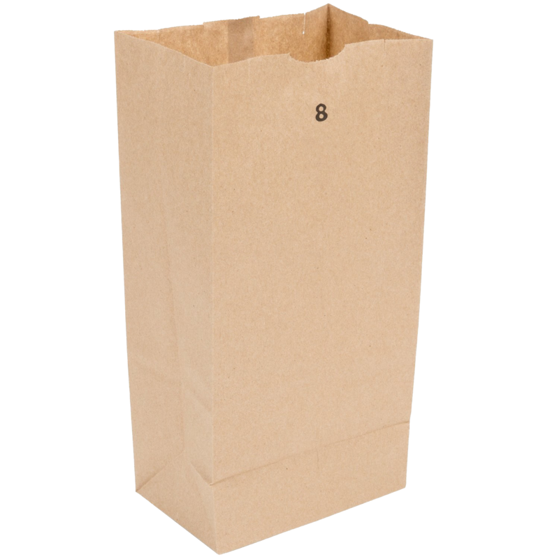 8# PAPER GROCERY BAG (6.12"X3.93"X12.37") QTY 400