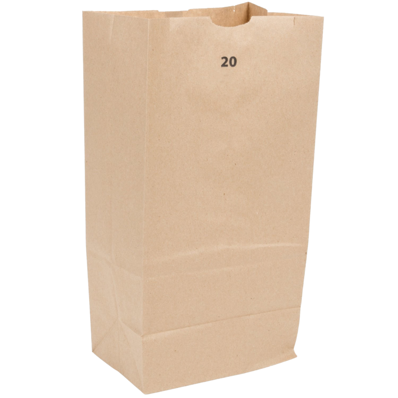 20# PAPER GROCERY BAG (8.25"X5.94"X13.38") - QTY400