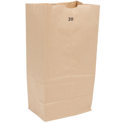 20# PAPER GROCERY BAG (8.25"X5.94"X13.38") - QTY400