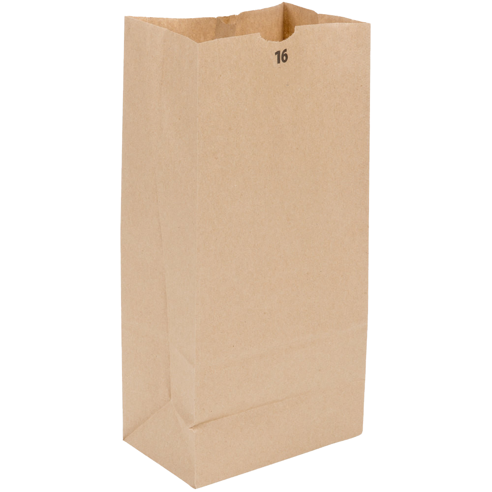 16# PAPER GROCERY BAG (7.75X4.81&quot;X16&quot;) - QTY 500​