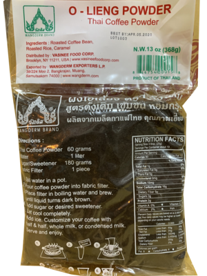 WANGDERM BRAND THAI COFFEE POWDER 13OZ/BAG
