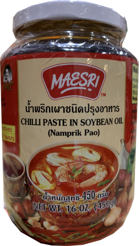 MAE SRI CHILI PASTE IN SOYBEAN OIL 16OZ/BOTTLE