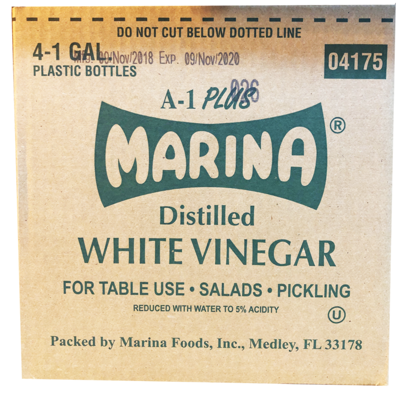 MARINA WHITE VINEGAR 5% - 4X1 GAL