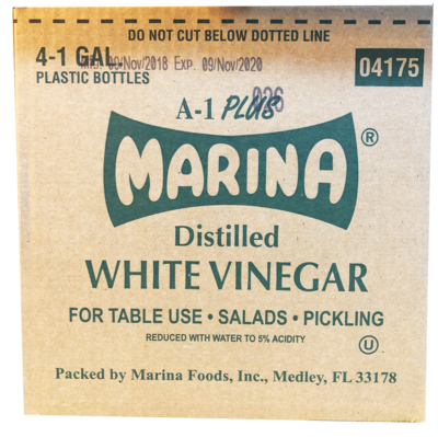 MARINA WHITE VINEGAR 5% - 4X1 GAL