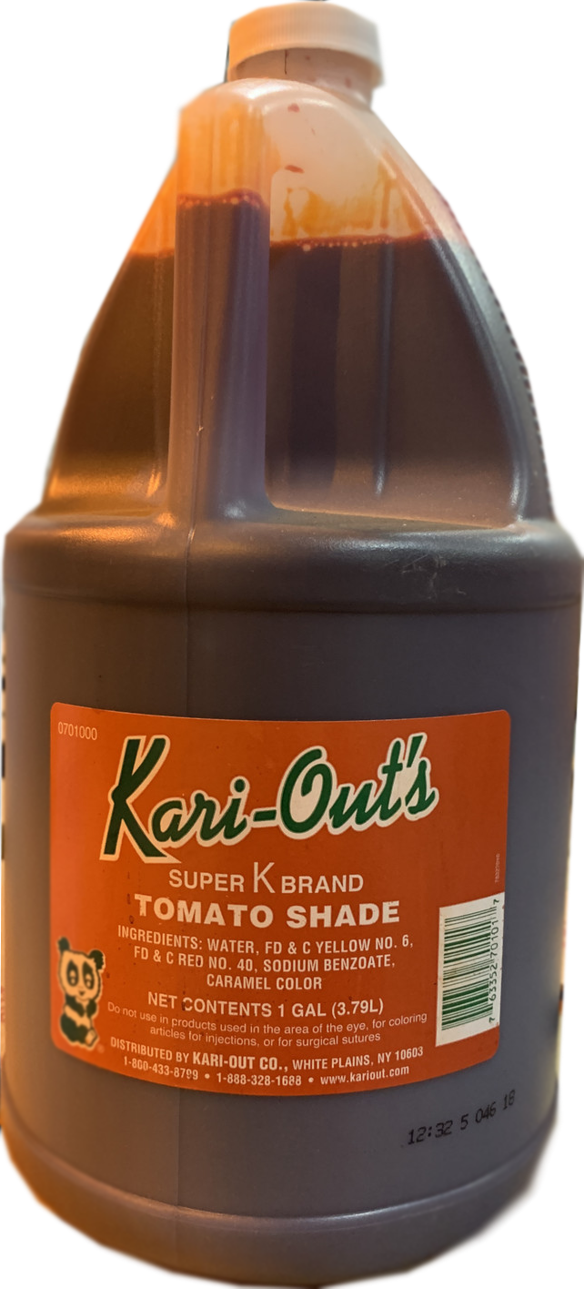 TOMATO COLOR BOTTLE 4X1GAL