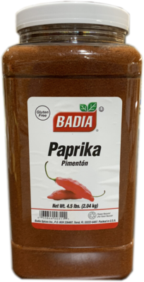 PAPRIKA POWDER BADIA BRAND 4.5LB/BOTTLE