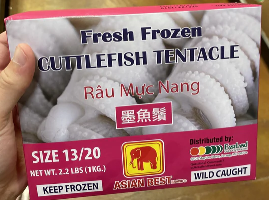 ASIAN BEST BRAND 13/20 CUTTLEFISH TENTACLE 12 X 2.2LB/CASE