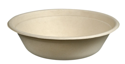 SUGARCANE PULP NATURAL BOWL CONTAINER 24OZ 50X12BAG/CASE