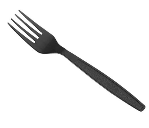HEAVY PLASTIC FORK (BLACK) QTY 1,000