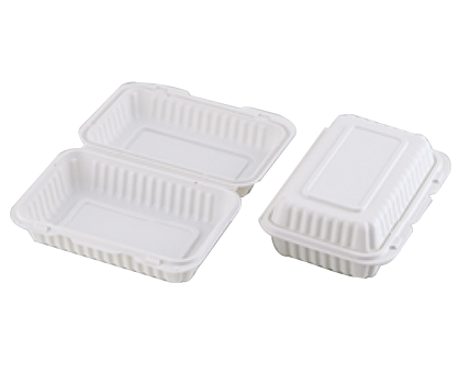 EP205 WHITE PLASTIC CONTAINER WITH 1 COMPARTMENT (9&quot;X6&quot;X2.8&quot;) 150CT/CASE