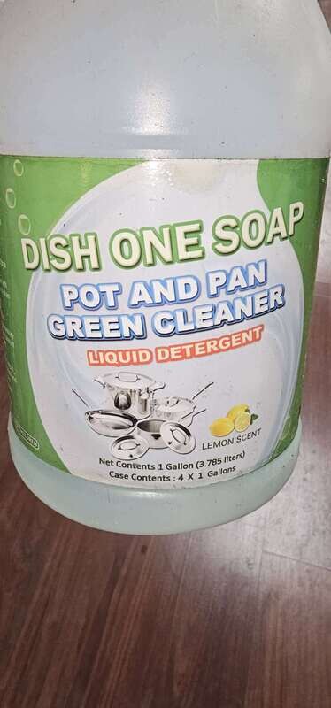 DISH ONE SOAP (POT PAN GREEN CLEANER) LIQUID DETERGENT 4X1GL /CASE