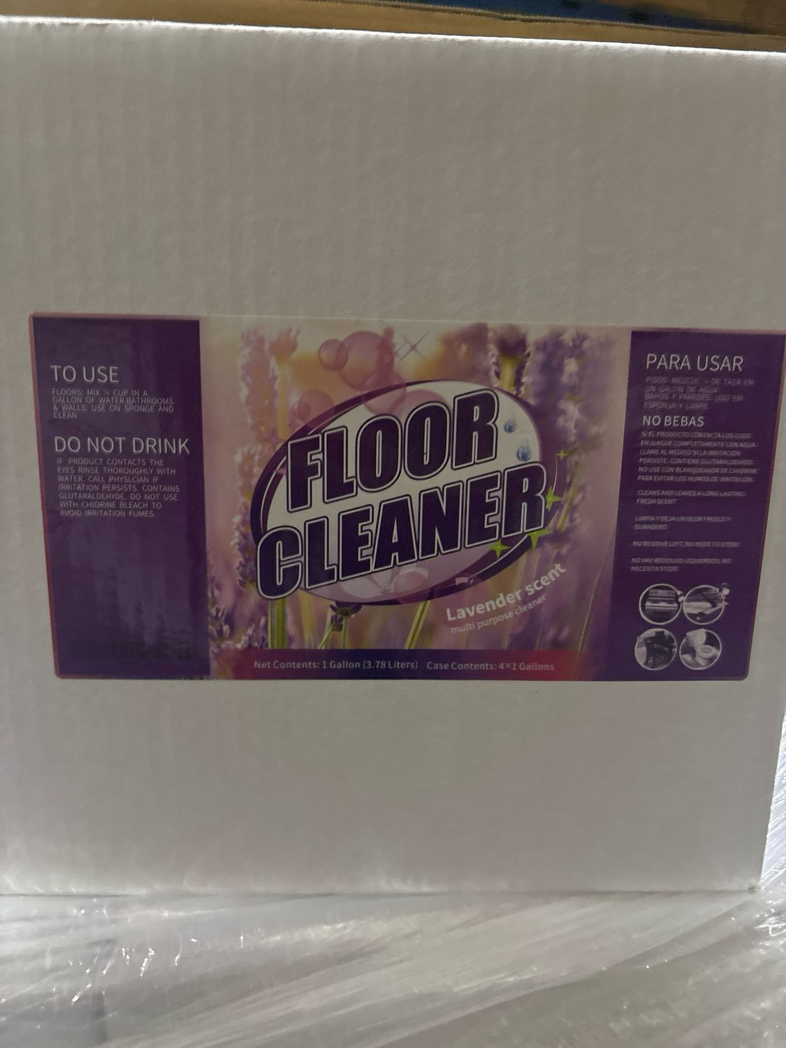 BE-CLEAN FLOOR CLEANER LIQUID LAVENDER SCENT 4X1GL/CASE