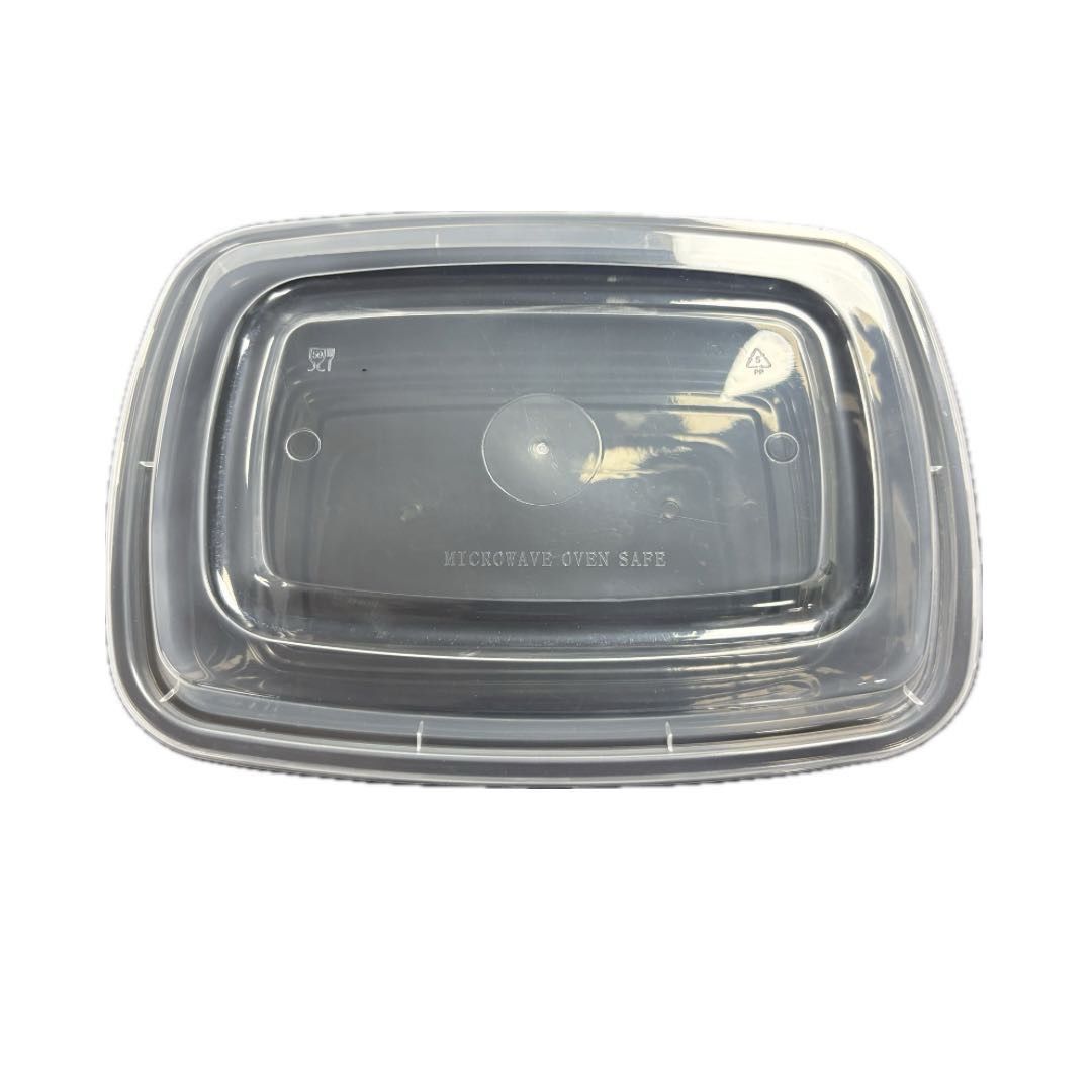 CONTAINER-PLASTIC RECT MICROWAVABLE TO GO CONTAINER 32 OZ  #L-32-B - BLACK  (878)