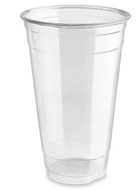 20OZ PP PLASTIC DRINKING CUP WITH LID (D98MM) - QTY 1,000 **BROWN CASE**