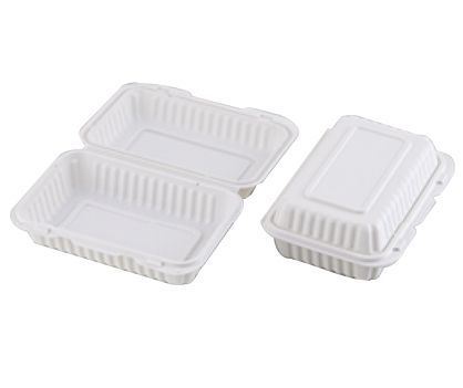 EP206 WHITE PLASTIC CONTAINER WITH 1 COMPARTMENT (9"X6"X2.5") 150CT/CASE