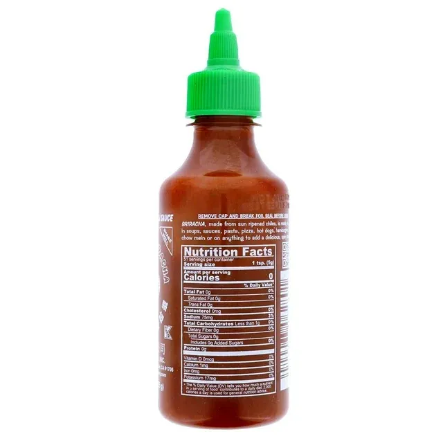CHEF BEST BRAND SRIRACHA CHILI HOT SAUCE 12X25.2OZ/CASE