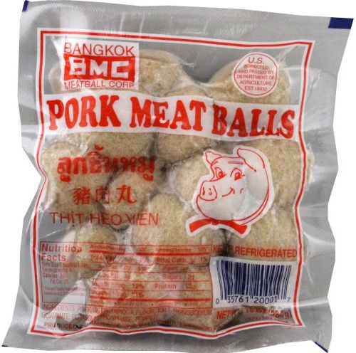 BANGKOK BMC FRESH PORK BALL 10OZ/BAG