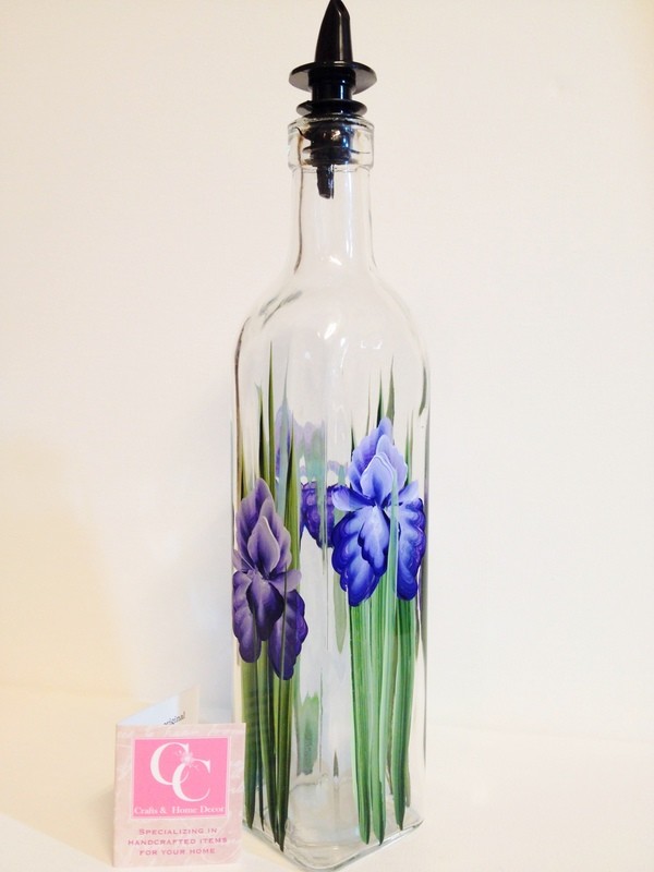 Hand Painted Everything Bottle - Iris