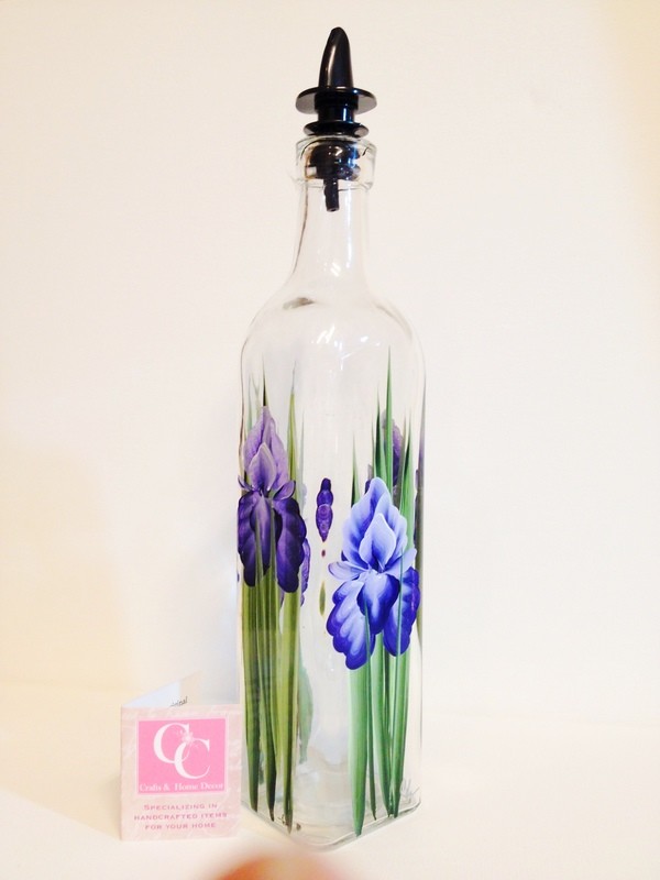Hand Painted Everything Bottle - Iris