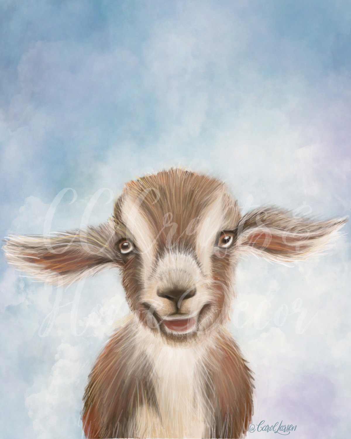 Farmhouse Goat Art Print
