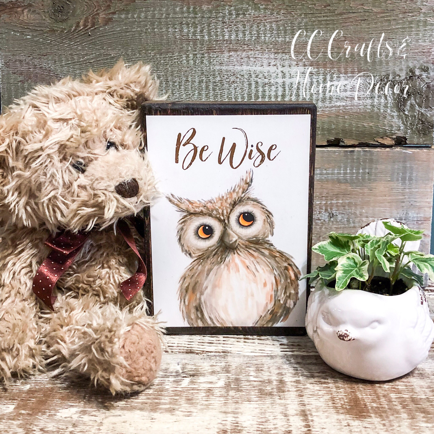 Be Wise Owl Shelf Sitter