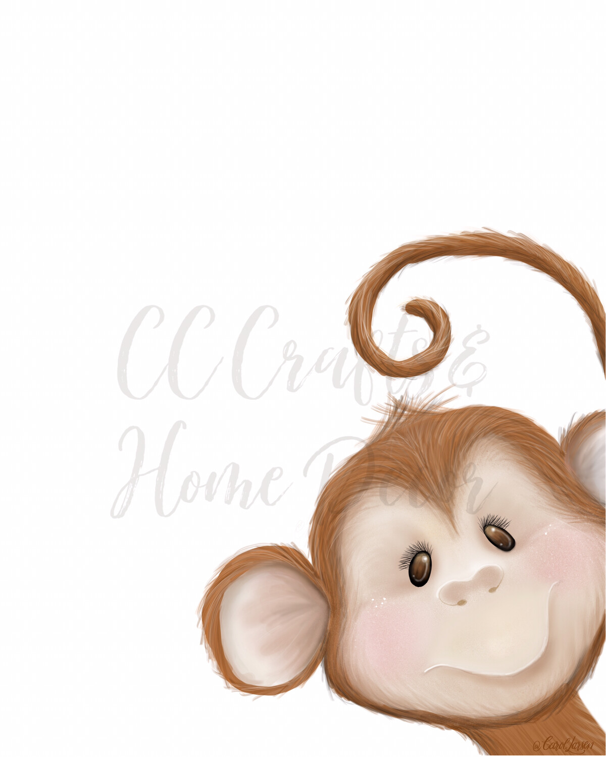 Monkey Safari Art Print