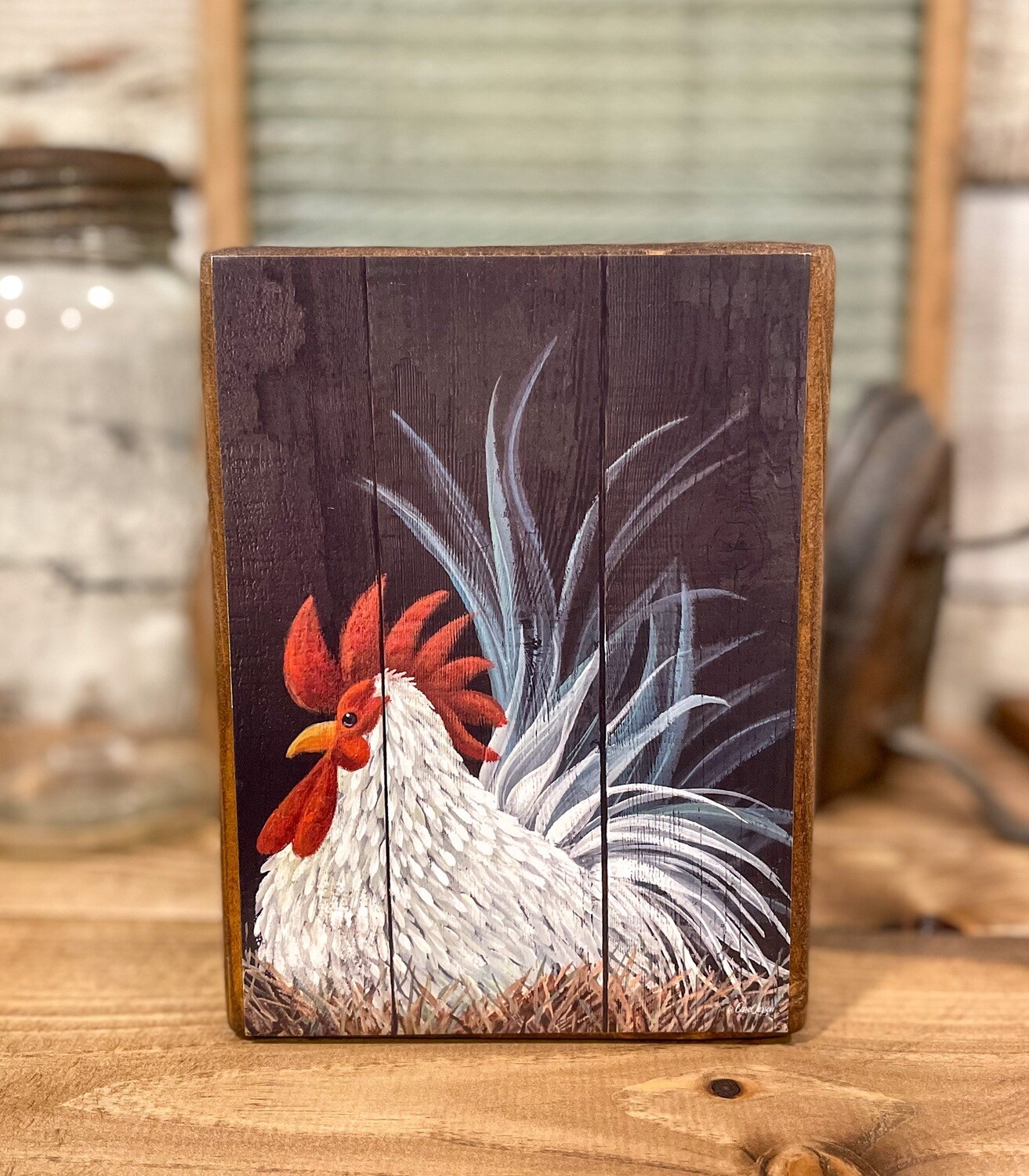 Farmhouse Chicken Shelf Sitter