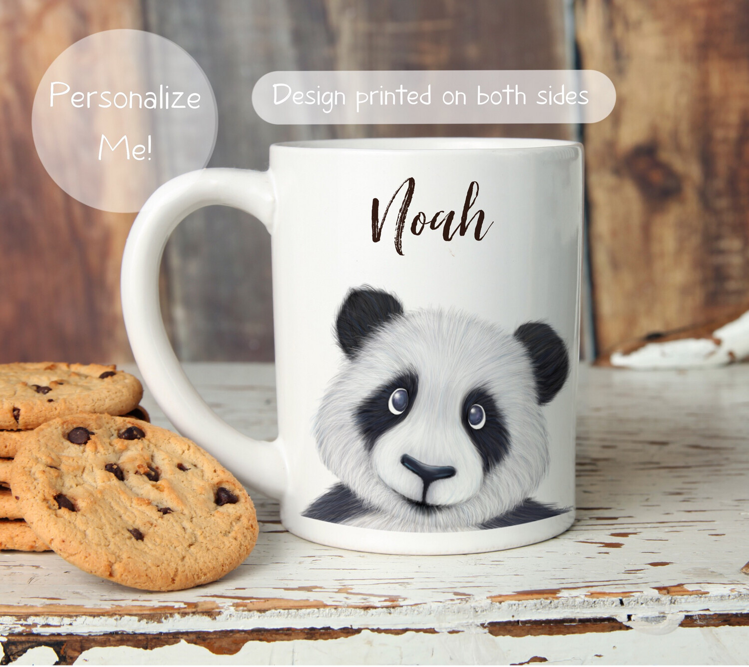 Personalizable Panda Mug 11oz an 15oz sizes