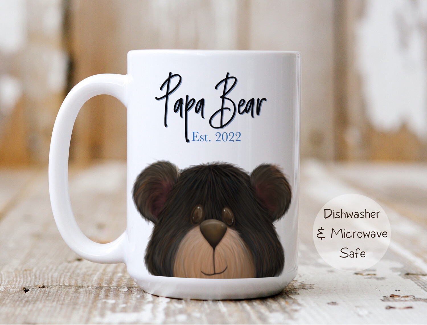 Papa Bear Ceramic Mug 15oz size only