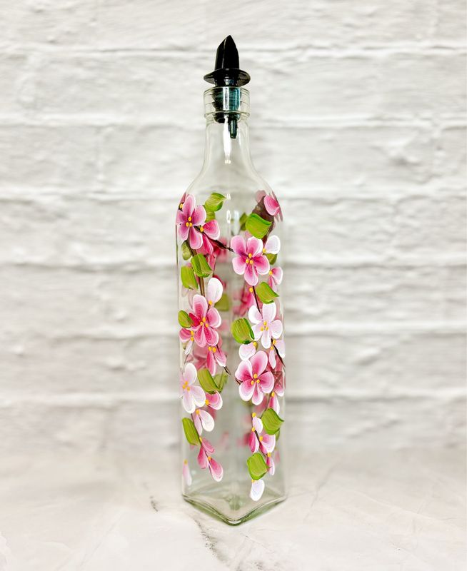Hand Painted Everything Bottle - Cherry Blossoms