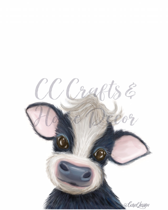 Baby Cow Art Print