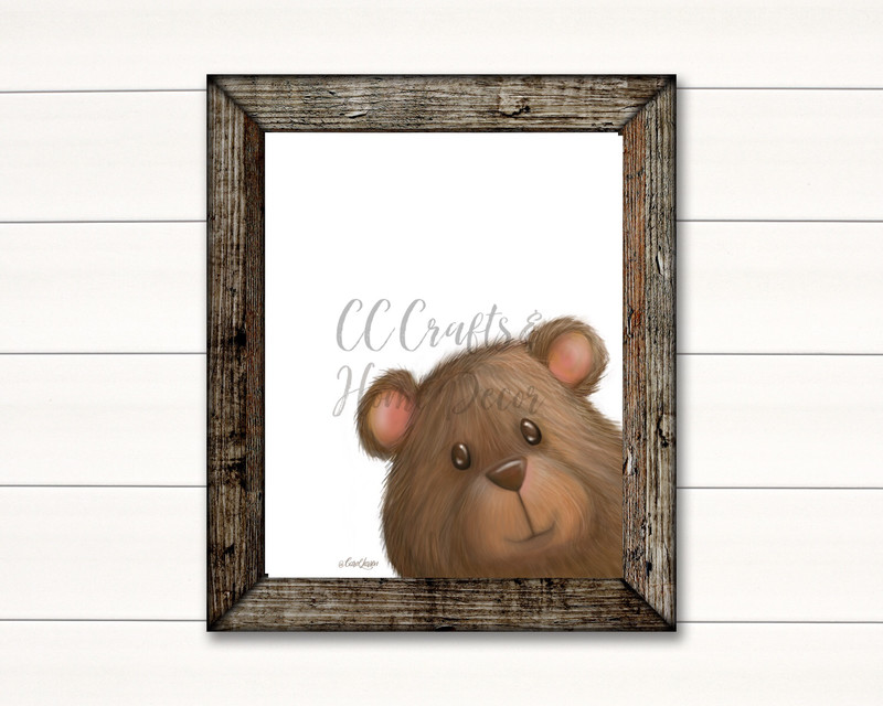 Brown Bear Woodland Art Print