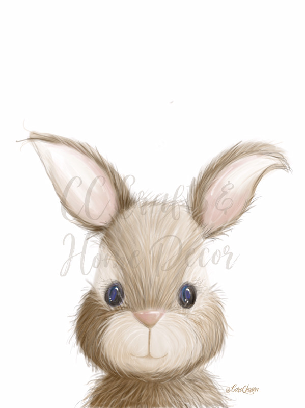 Bunny Woodland Animal Art Print