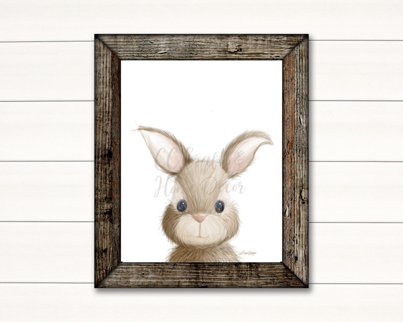 Bunny Woodland Animal Art Print