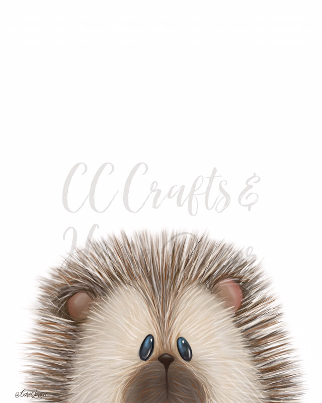 Hedgehog Woodland Art Print