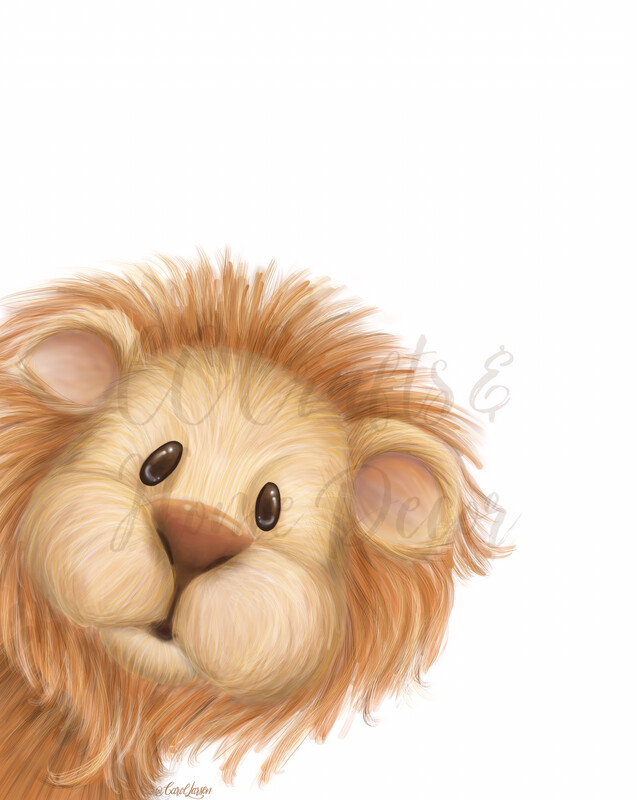 Lion Safari Art Print
