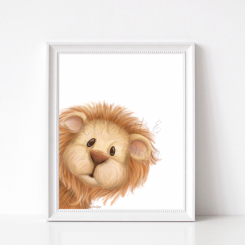 Lion Safari Art Print