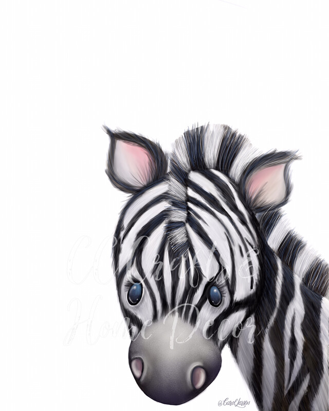 Zebra Safari Art Print