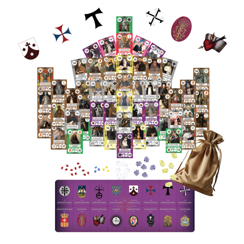 SaintCards: The Mendicant Orders Deluxe Expansion (w/Purple Game Mat)