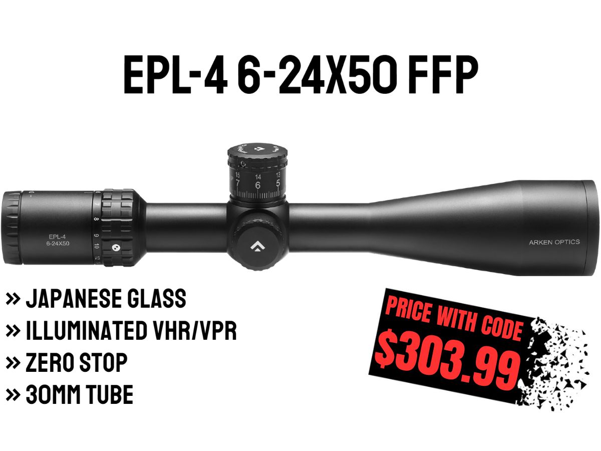 EPL-4 6-24X50 FFP Illuminated VHR/VPR - Zero Stop - 30mm Tube