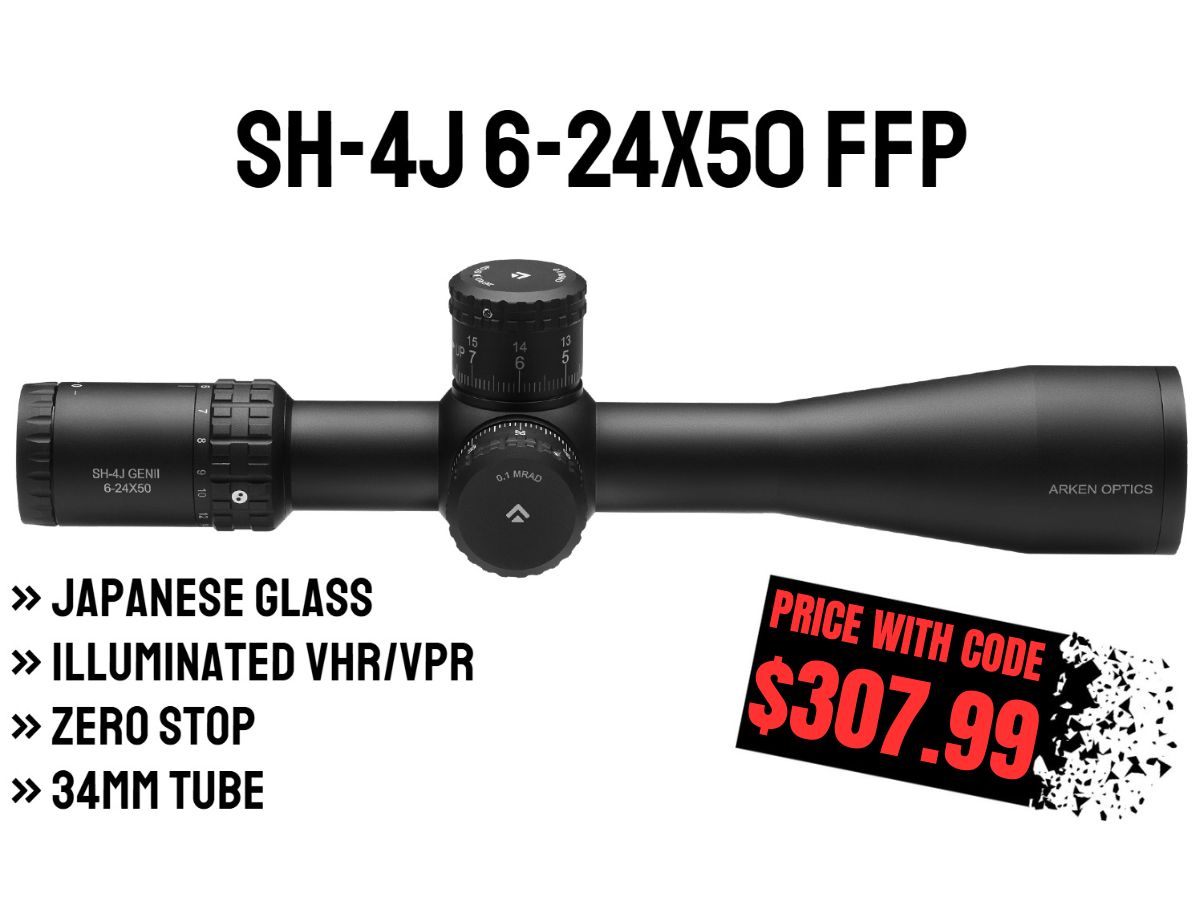 SH-4J 6-24X50 FFP Illuminated VHR/VPR - Zero Stop - 34mm Tube