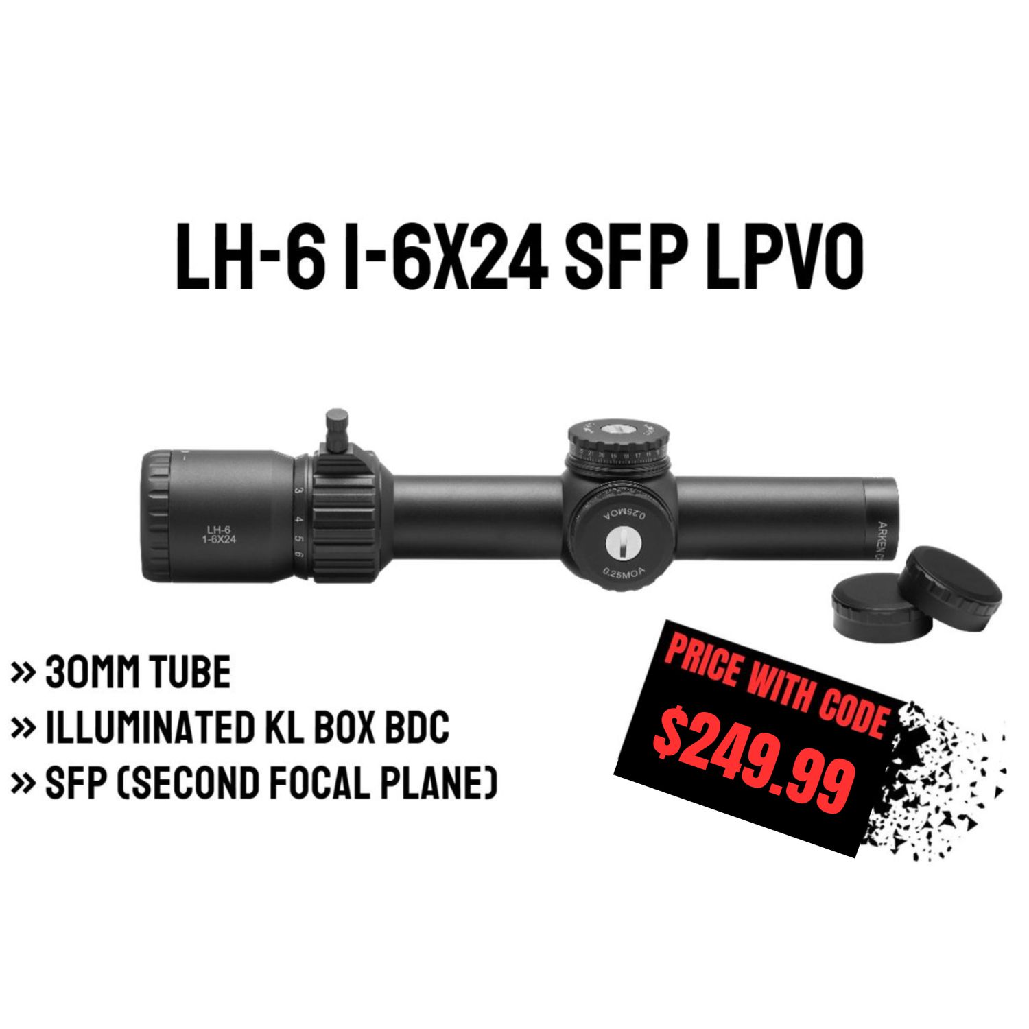 LH-6 1-6x24 SFP LPVO | Illum. KLBOX | 30mm Tube