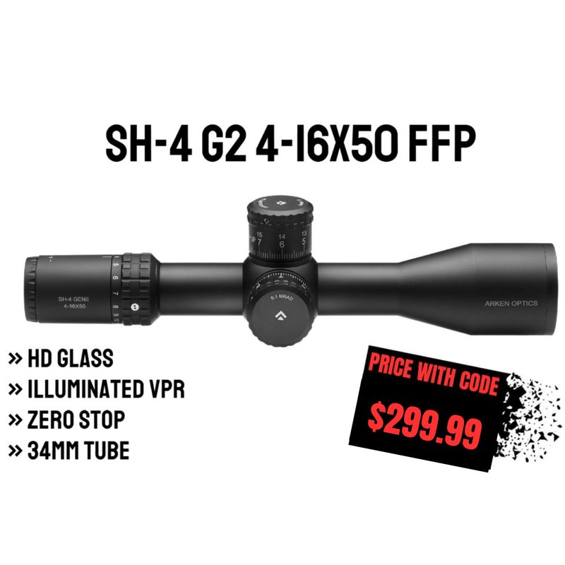 SH-4 4-16X50 GEN2 FFP Illuminated VPR - Zero Stop - 34mm Tube SH-4 4-16X50 GEN2 FFP Illuminated VPR - Zero Stop - 34mm Tube