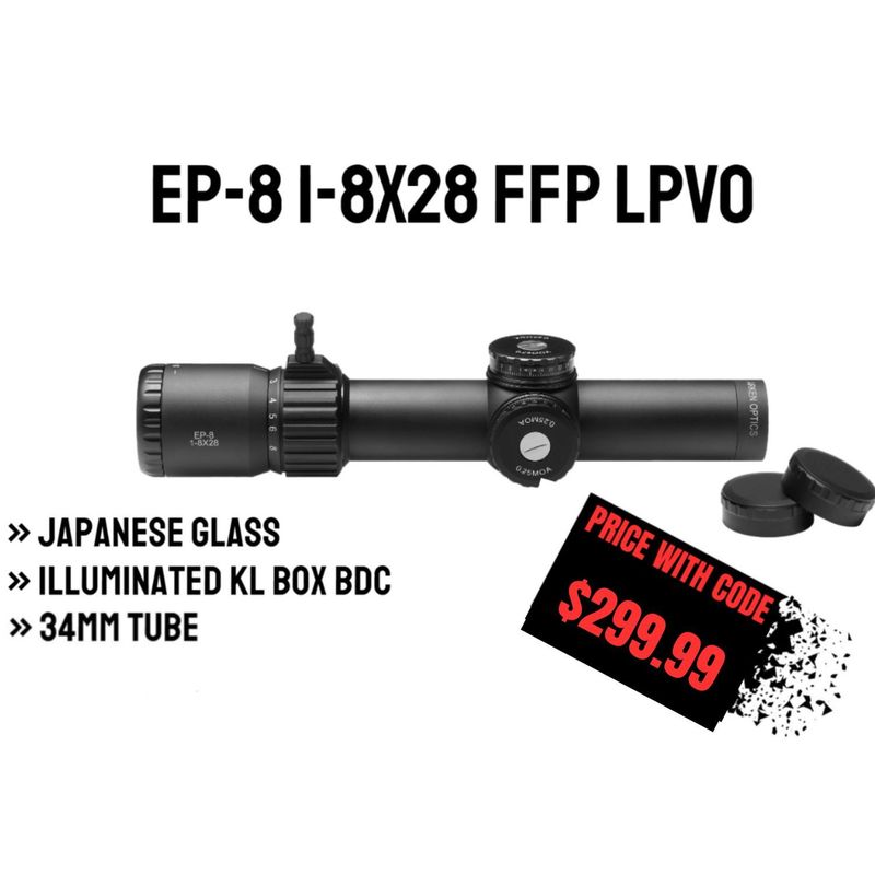 EP-8 1-8x28 FFP LPVO | Illum. KLBOX | 34mm Tube