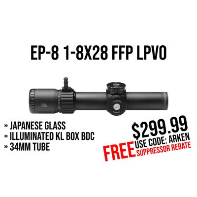 EP-8 1-8x28 FFP LPVO | Illum. KLBOX | 34mm Tube