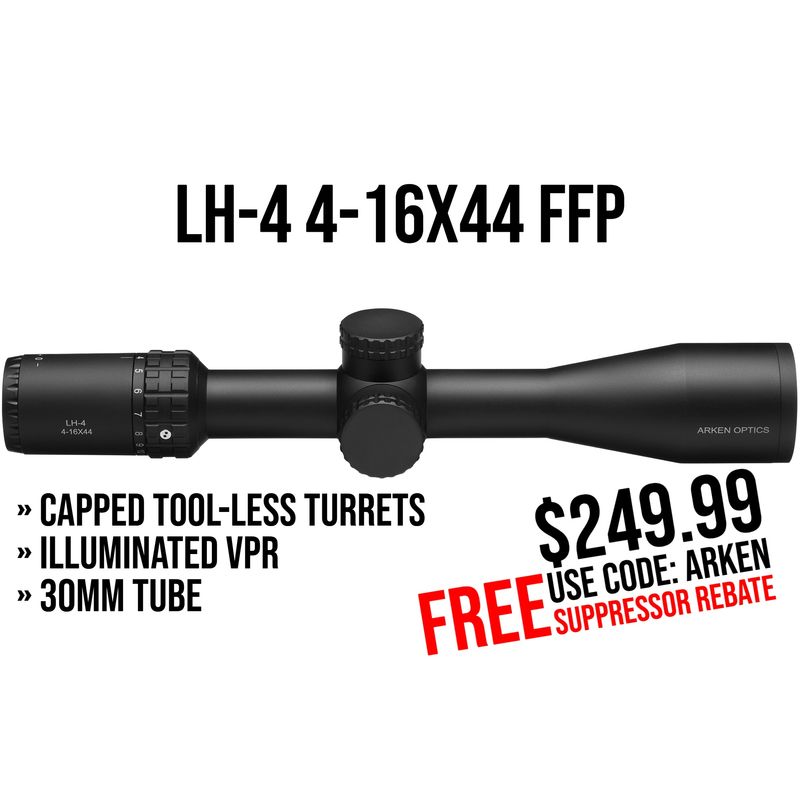 LH-4 4-16x44 FFP | Capped Tool-less Turrets | Illum. VPR | 30mm Tube